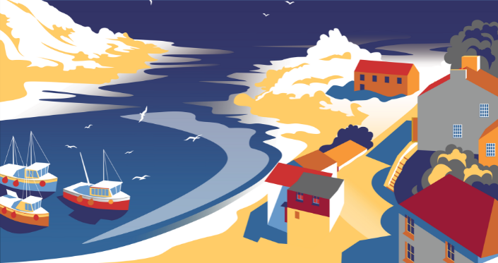 A coastal Welsh town